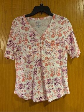 Croft & Barrow, short sleeve blouse, small